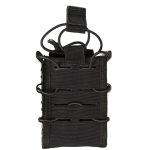 BLACK OPEN TOP FLEX MAGAZINE POUCH SINGLE