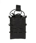 BLACK OPEN TOP FLEX MAGAZINE POUCH SINGLE