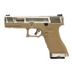 WE Force G17 GBB Tan (Silver Slide and Gold Barrel)