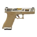 WE Force G17 GBB Tan (Silver Slide and Gold Barrel) - Image 4